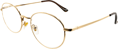 Fertig-Lesebrille Vollrand gold + 2,00 Visiomax