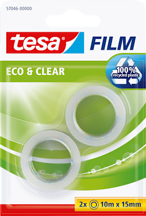 Film Klebeband Eco & Clear, 2 Stück à 10 m x 15 mm tesa