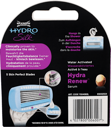 Wkłady do maszynki HYDRO SILK  WILKINSON SWORD