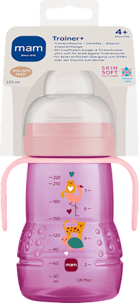 Trinklernflasche Trainer, rosa, ab 4. Monat, 220 ml mam
