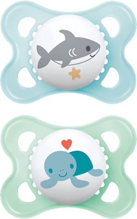 Schnuller Original Silikon, blau/mint, 0-6 Monate mam