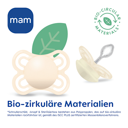 Schnuller Perfect Silikon, rosa/gelb, 0-6 Monate mam