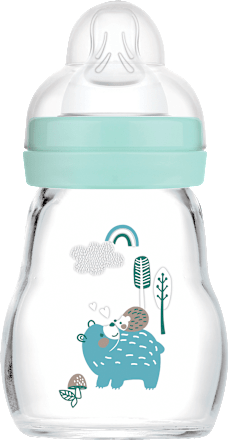 Babyflasche aus Glas Feel Good matt, mint, von Geburt an, 170 ml  mam