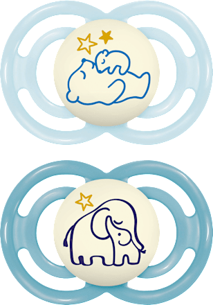 Schnuller Perfect Night Silikon, blau, 6-16 Monate  mam