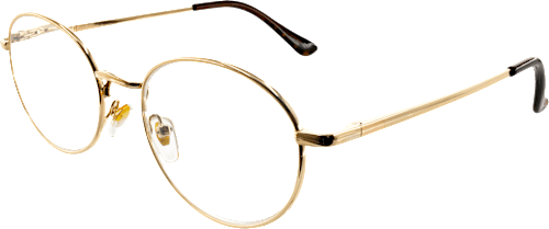 Fertig-Lesebrille Vollrand gold + 3,50 Visiomax