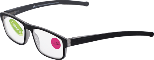 Očala za branje, dioptrija: +2,50, črna visiomax