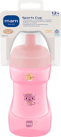 Trinkflasche Kinder Sports Cup, rosa, ab 12 Monate, 330 ml mam