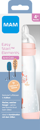 Babyflasche Easy Start Elements Anti-Colic, rosa, ab 4 Monaten, 320 ml mam