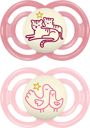 Schnuller Perfect Night Silikon, pink/rosa, ab 16 Monaten mam