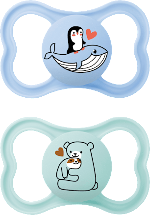 Schnuller Supreme Silikon, blau/türkis, 6-16 Monate mam