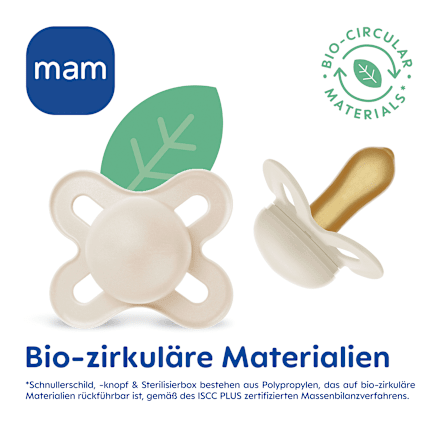 Schnuller Original Start Kautschuk, blau/creme, 0-2 Monate mam