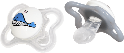 Supreme Schnuller 0-6 Monate grau/weiß mam