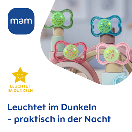 Schnuller Supreme Night Silikon, rosa/pink, 6-16 Monate mam