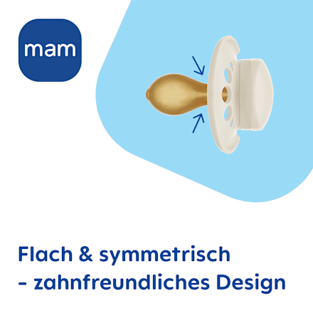 Schnuller Original Kautschuk, grün/beige, 6-16 Monate mam