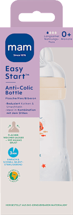 Babyflasche Easy Start Anti-Colic, creme, von Geburt an, 260 ml mam