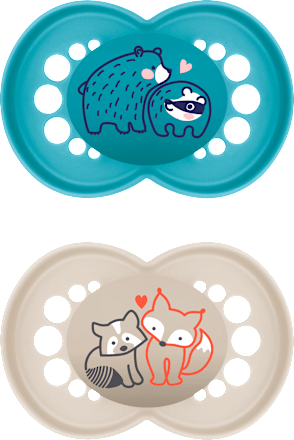 Schnuller Original Pure blau/beige 6-16 Monate mam