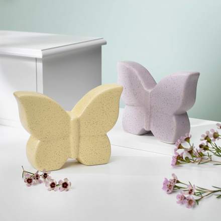 Keramikschmetterling gelb keine Marke