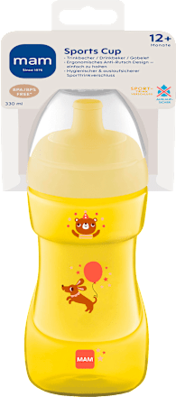 Trinkflasche Kinder Sports Cup gelb, 330 ml mam