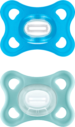 Schnuller Comfort Silikon, blau/grün, 3-12 Monate mam