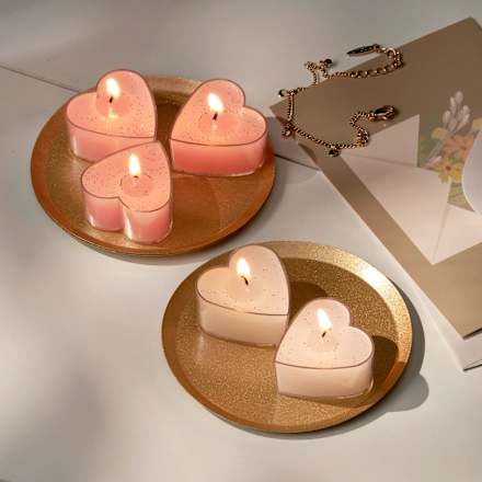 Lichter, Herzform, beglittert Dekorieren & Einrichten