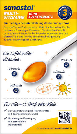 Multi-Vitamine ohne Zuckerzusatz sanostol