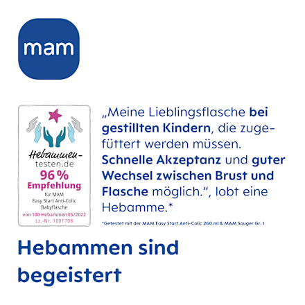 Babyflasche Easy Start Anti-Kolik rosa 0+ Monate 260 ml mam