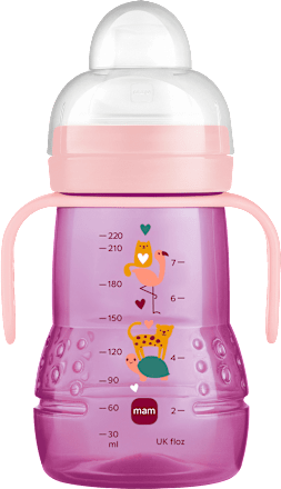 Trinklernflasche Trainer, rosa, ab 4. Monat, 220 ml mam