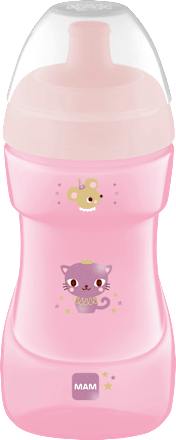 Trinkflasche Kinder Sports Cup, rosa, ab 12 Monate, 330 ml mam