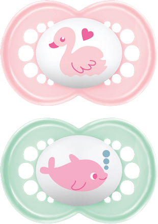 Schnuller Original Silikon, rosa/mint, ab 16 Monate mam