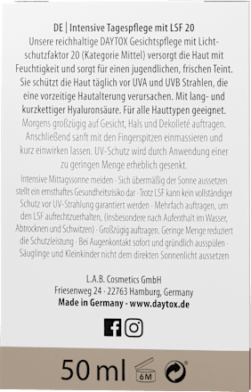 Gesichtscreme Hyaluron LSF 20 Daytox