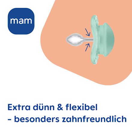 Schnuller Supreme blau/beige 0-6 Monate mam