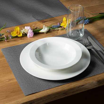 Platzset Kunststoff, grau (4tlg)  keine Marke