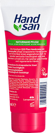 Handcreme Granatapfel mit Q10, strapazierte Hände Handsan