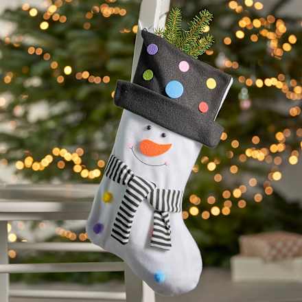 Nikolausstrumpf, Schneemann Konfetti, Fleece Dekorieren & Einrichten