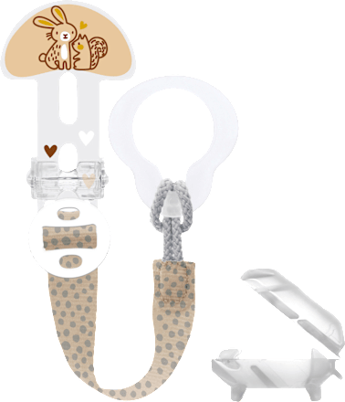 Schnullerband Clip it! & Cover, beige mam