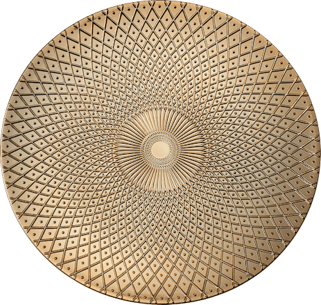 Kunststoffteller mit Rautenmuster, gold-glänzend Dekorieren & Einrichten