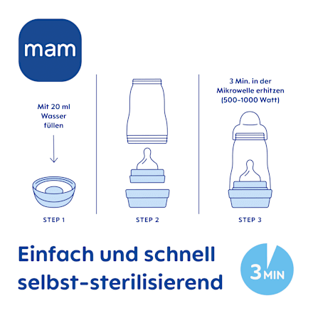 Babyflasche Easy Start Anti-Kolik rosa 4+ Monate 320 ml mam