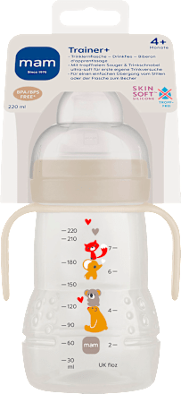 Trinklernflasche Trainer, creme, ab 4. Monat, 220 ml mam