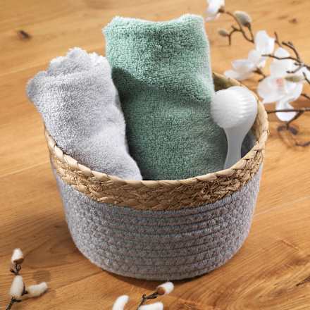 Baumwollkorb natur-grau  Dekorieren & Einrichten