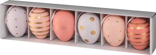 Kunststoffeier zum Aufhängen, gold-pastell (60 mm)  Dekorieren & Einrichten