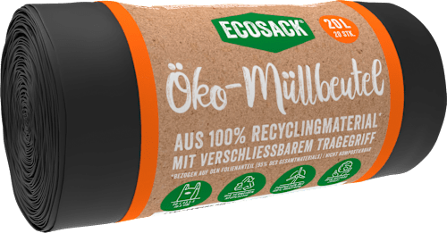 Müllbeutel Öko 20 l mit Tragegriff Ecosack