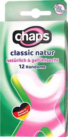 Kondome Classic Natur, Breite 52mm Chaps