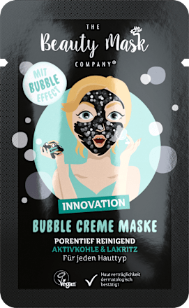 Gesichtsmaske Aktivkohle & Lakritz Bubble Creme THE Beauty Mask COMPANY