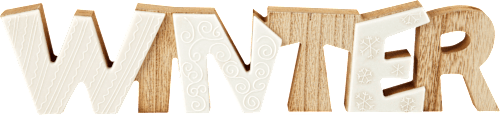 Holzschriftzug Winter mit Keramik keine Marke