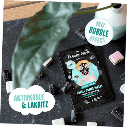 Bubble Creme Maske Aktivkohle & Lakritz THE Beauty Mask COMPANY