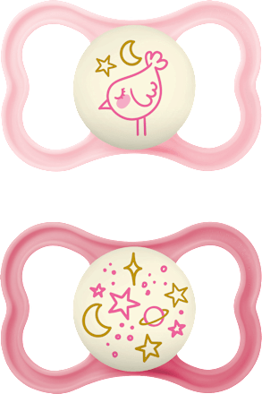 Schnuller Supreme Night Silikon, rosa/pink, 6-16 Monate mam