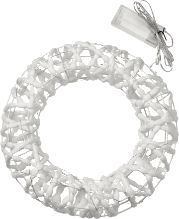 Kranz, beleuchtet, weiß-silber Dekorieren & Einrichten