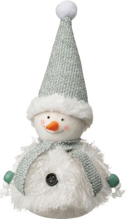 Stoffschneemann mit Strickmütze & Schal Dekorieren & Einrichten
