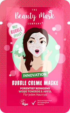Bubble Creme Maske Weiße Tonerde & Apfel THE Beauty Mask COMPANY