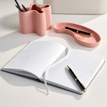 Notizbuch mit Stiftehalter A5, dunkelgrau keine Marke